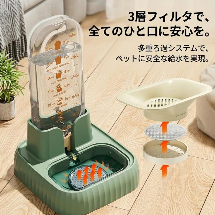 自動給水器 犬 猫 電源不要 サイフォン式 500ml 1200ml ウォーター