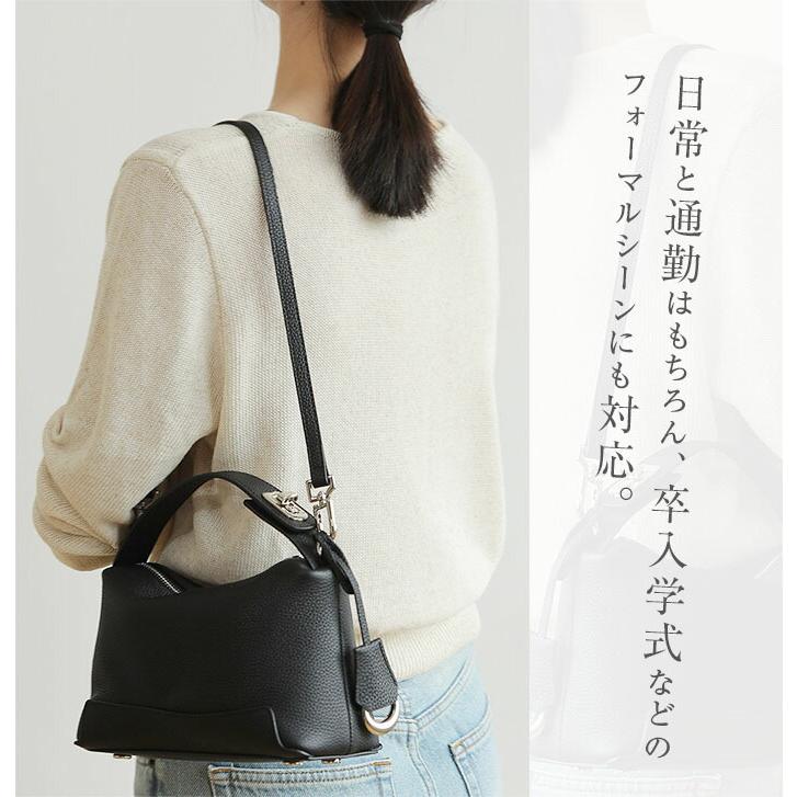 レディース 本革 ハンドバッグ 2WAY ショルダーバッグ 小さめ 牛革 斜 