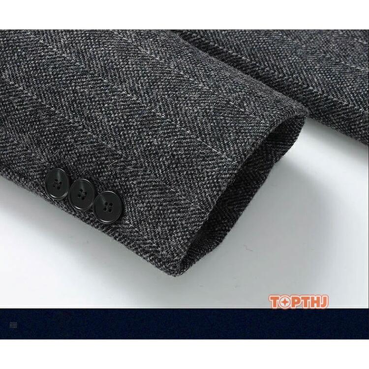 ビジネスコート メンズ 紳士服 厚手コート ミディアム丈 ステンカラーコート ウールコート アウター ファッション ロング丈 カッコイイ スプリング秋物 秋冬_15
