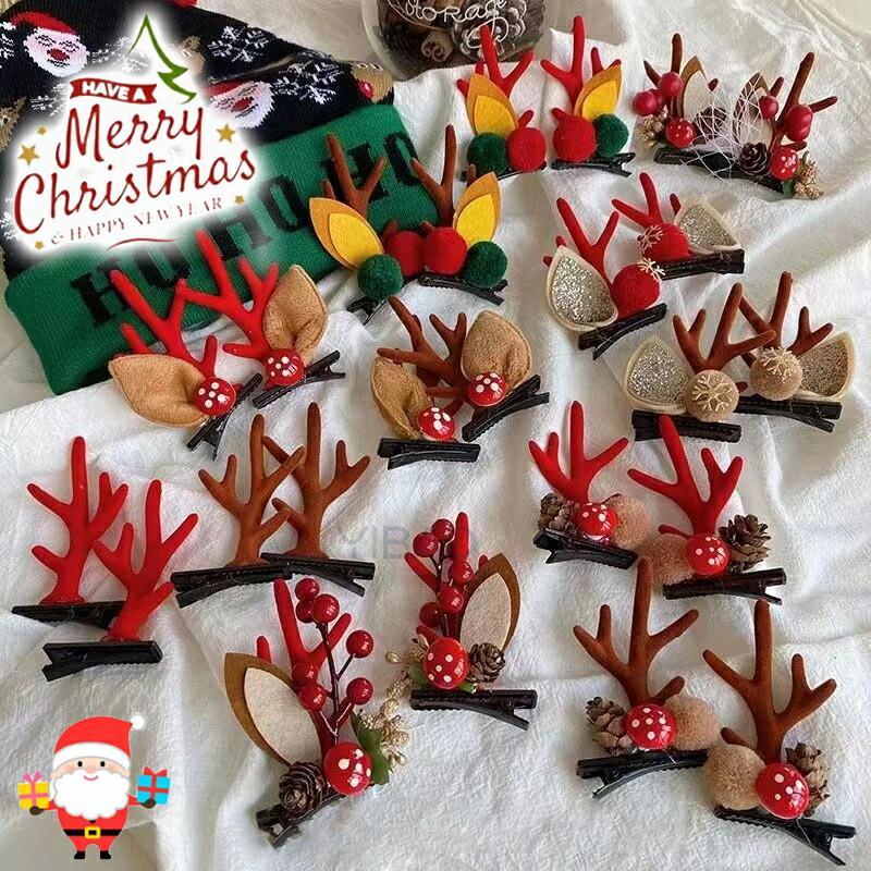 クリスマス トナカイ カチューシャ サンタ ヘアピン 小物 キッズ