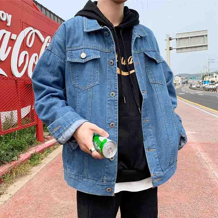デニムジャケット メンズ 秋冬 カジュアル オーバーサイズ ノン