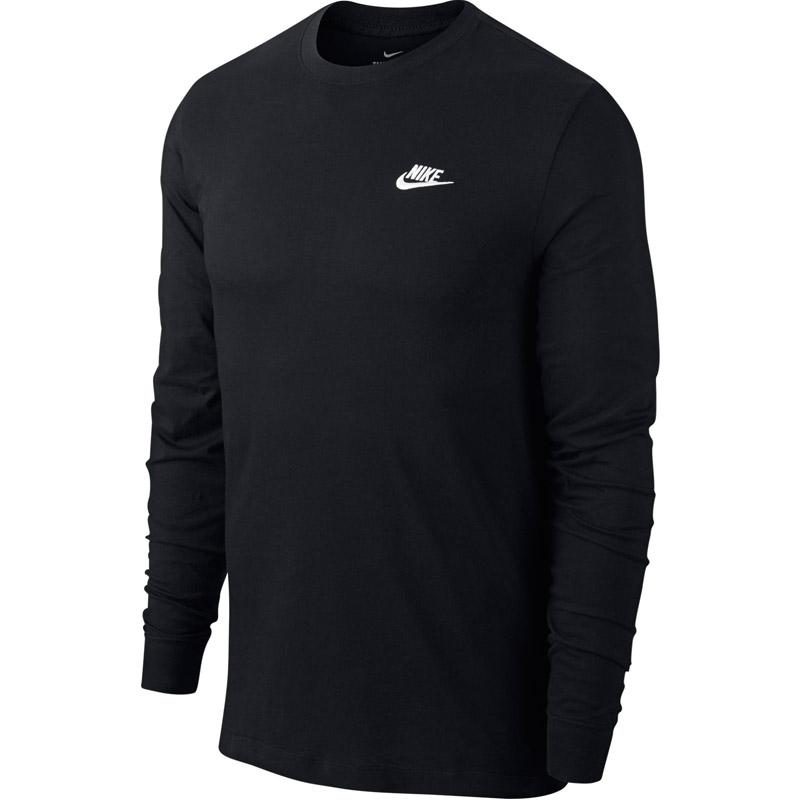 NIKE CLUB AR5194 010 ブラック 黒 メンズ ナイキ クラブ ロングスリーブ Tシャツ 長袖｜metaballer｜09