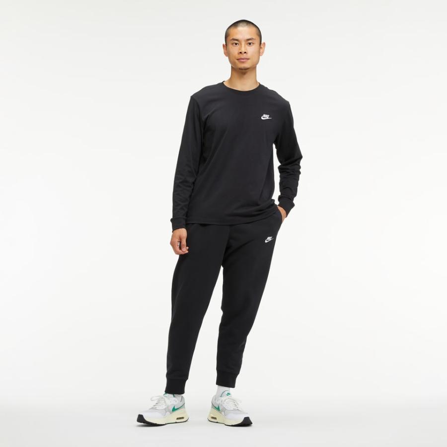 NIKE CLUB AR5194 010 ブラック 黒 メンズ ナイキ クラブ ロングスリーブ Tシャツ 長袖｜metaballer｜12