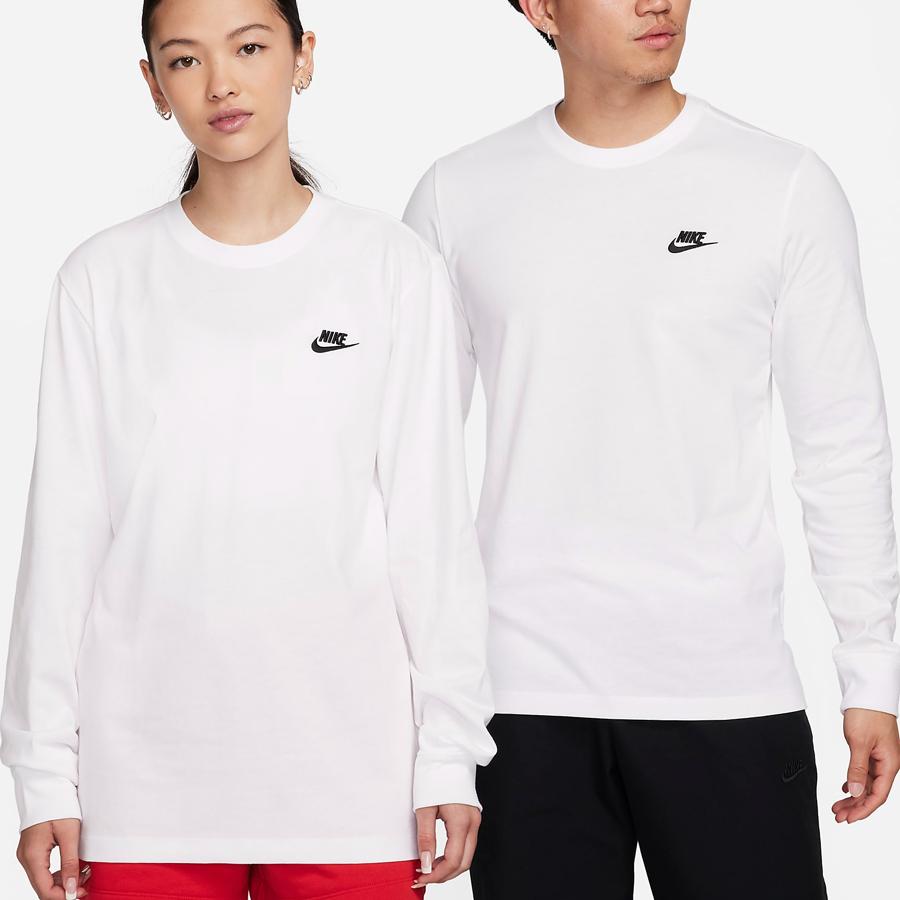 NIKE CLUB AR5194 100 ホワイト 白 メンズ ナイキ クラブ ロングスリーブ Tシャツ 長袖｜metaballer｜06