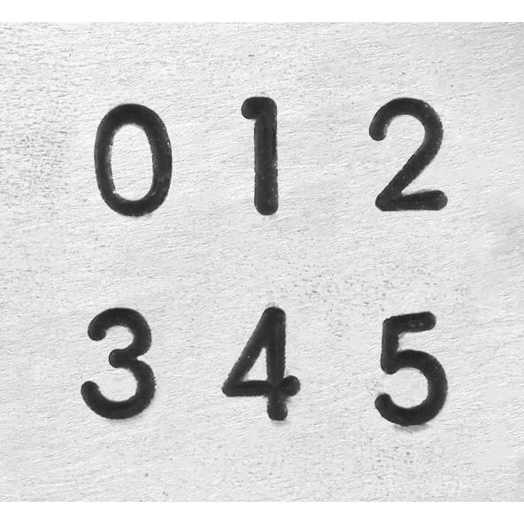 ラス１※生産終了品 彫金刻印 Deco Numbers3mm＊飾り文字数字刻印セット