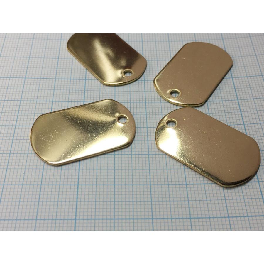 彫金　インプレスアート　真鍮　ドッグタグ　アクセサリー　シルバー　DIY 趣味 プレミアム無地プレート＊ドッグタグ真鍮Brass クラフトパーツ