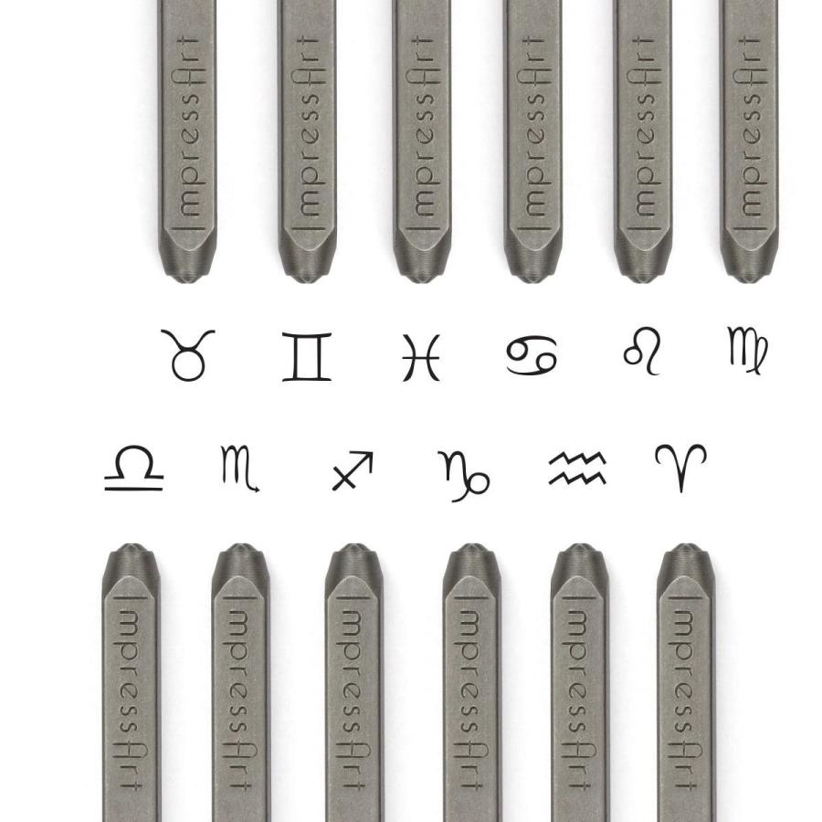 彫金用刻印 Horoscope＊12星座のデザインセット 革細工/レザークラフト 