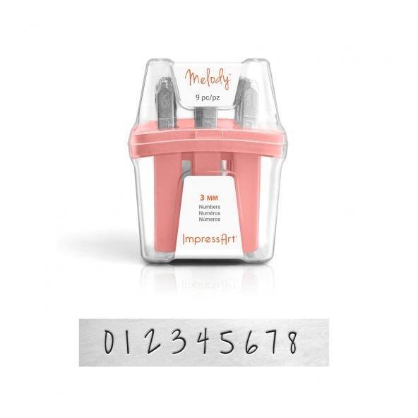 彫金刻印 Melody Numbers*飾り数字3mm刻印セット 革/レザー 彫金刻印 Melody Numbers*飾り数字3mm刻印セット 革/レザー