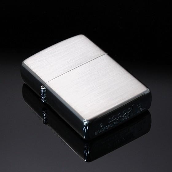 ZIPPO 高純度銀めっき100μ 200番 サテーナ 80002　正規品 銀めっき厚付け 年変化を楽しむ ヘアライン 落着き 高級 シンプル ベーシックモデル 100ミクロン | ZIPPO | 01