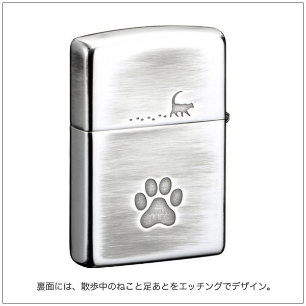 ZIPPO キャットポー SV　80042 猫 肉球 ポーズ かわいい 銀イブシ USED加工 両面デザイン ジッポーライター | ZIPPO | 02