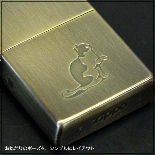 ZIPPO キャットポー BS　80043 猫 肉球 ポーズ かわいい 真鍮イブシ USED加工 両面デザイン ジッポーライター | ZIPPO | 01
