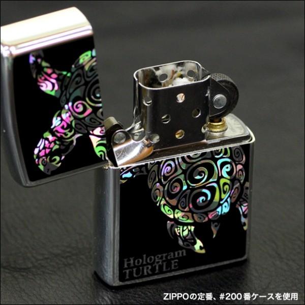 訳アリ特価 在庫限り　ZIPPO　ホログラム　タートル　　亀 トライバルデザイン レインボーカラー 反射 ジッポーライター | ZIPPO | 02