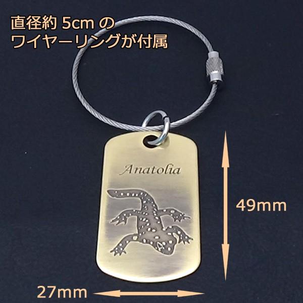 ストラウヒツエイモリ　真鍮　メタルタグ　/キーホルダー/ドックタグ/両生類爬虫類グッズ/有尾類/金属雑貨 |  | 02
