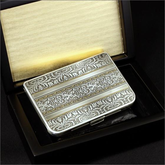 METAL EDIT(メタルエディット)名刺ケース・シルバープランツ /日本製