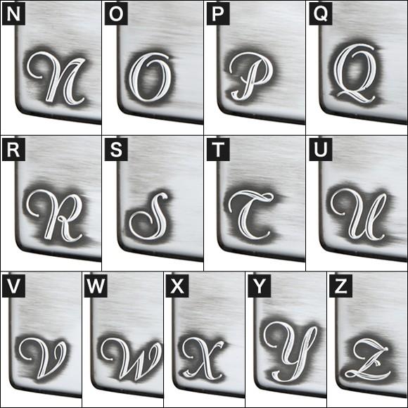 ZIPPO　アルファベット　 A・M・N　　イニシャル ニックネーム ロゴ ギフト ペア シンプル 銀盛上げ シルバー ジッポーライター | ZIPPO | 30