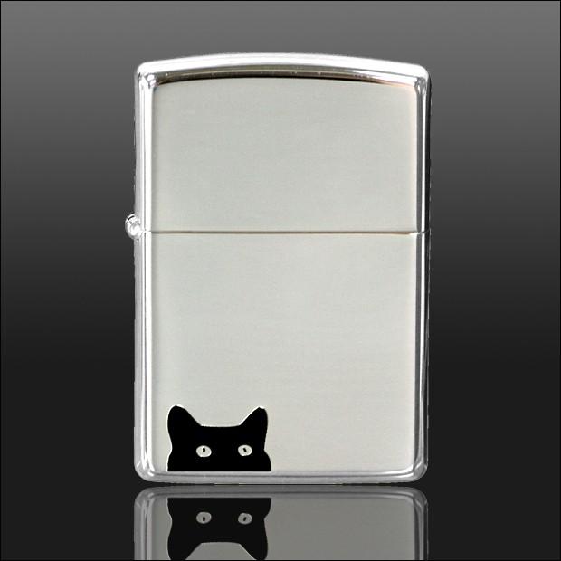 ZIPPO　キャットアイ　80044 のぞき猫 かわいい シンプル 銀ミラー ジッポーライター | ZIPPO | 01