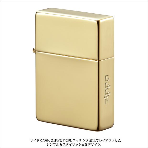 ZIPPO　金メッキ ミラー（金チャンバー）　80085 レプリカモデル1935番 ロゴ シンプル 鏡面 かっこいい 高級 良い音 ぴかぴか 大人 プレゼント エイジング | ZIPPO | 01