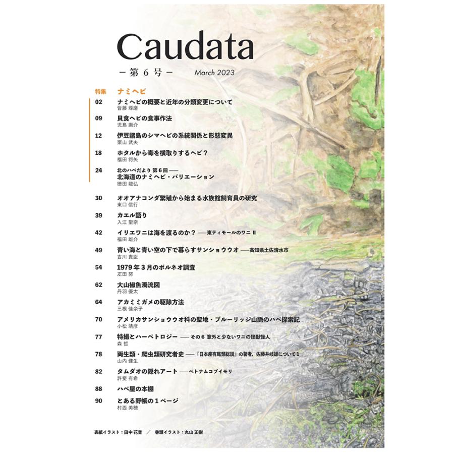 【在庫限りで終了】第6号　両生類・爬虫類専門雑誌『Caudata（カウダータ）』◆特集：ナミヘビ◆【日時指定不可ネコポス便のみ、代金引換不可】 |  | 01