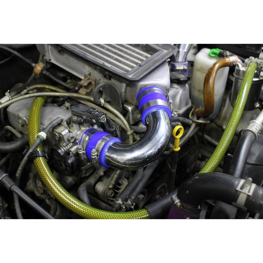 JB23 1〜3型 スロットル部インテークパイプ ステンレスジムニー JB23 1〜3型 スロットル部インテークパイプ ステンレスジムニー
