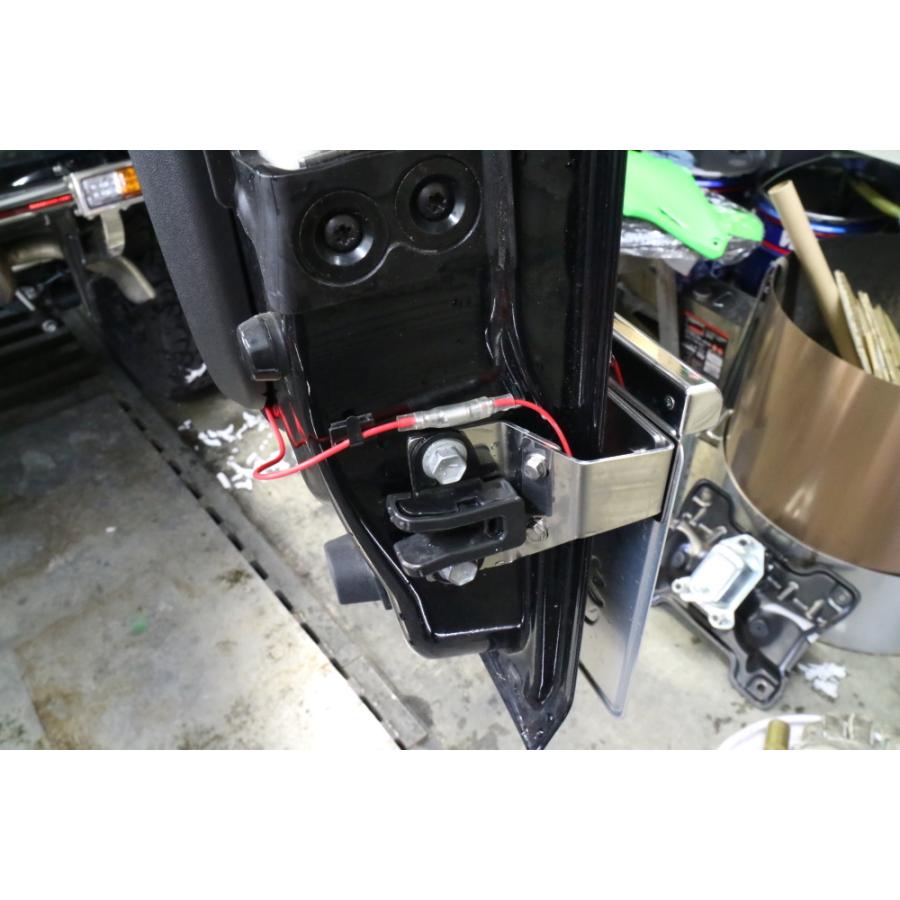 ジムニー JB64 ナンバー移動ブラケット、ナンバー灯 ステンレス