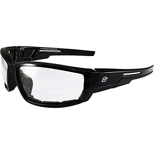 Birdz Eyewear Swoop 曇り止め パッド入りオートバイサングラス ブラックフレーム クリア+スモークレンズ 2組 平行輸入｜metamarketh｜03