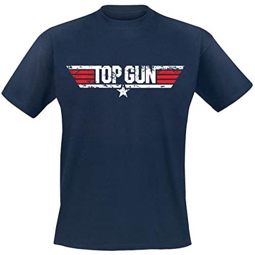 Officially Licensed Merchandise Top Gun Distressed Logo Mens T-Shirt 平行輸入