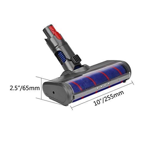 Dyson V7 V8V10V11用LEDヘッドライト付きFUNTECKソフトローラークリーナーヘッド 平行輸入｜metamarketh｜06