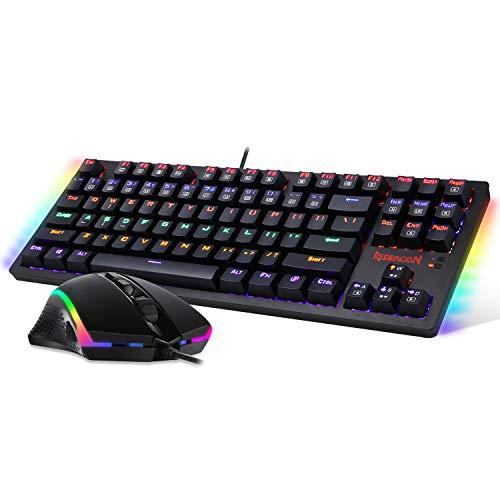 Redragon S113 Gaming Keyboard Mouse Combo Wired Mechanical LED RGB R 平行輸入 Gaming Mouse Keyboard RGB and GAMING Redragon S113 Mechanical KEYBOARD Backlit keys free for keyboard