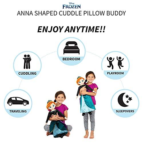 全ての
 Disney  Kids Plush Frozen Anna and Kids Cuddle Kids Franco Bedding Bedding Pillow Super Super Soft Anna Plush Soft Cuddle Pillow Buddy 平行輸入 レディースファッション 2