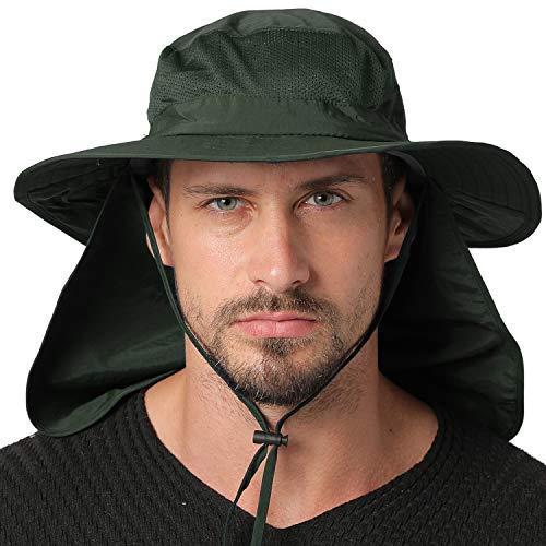 Jormatt ユニセックス サンハット ネックフラップカバー付き 釣り サファリキャップ 首保護 UPF 50+ US サイズ: 22 平行輸入