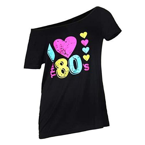 80年代のパーティーのためのショルダーtシャツオフカジュアル軽量、クラシックフィット、！ 平行輸入 平行輸入