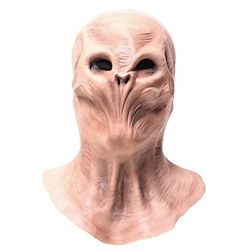 エイリアンヘッドマスク 大人と子供用 ハロウィンコスチューム リアルなエイリアン マスク ラテックス製 フルヘッドマスク カーキ 平行輸 平行輸入