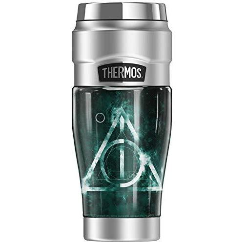 ハリーポッター 死の秘宝ロゴ サーモス ステンレススチール トラベルタンブラー 真空断熱 二重壁 16オンス 平行輸入 平行輸入