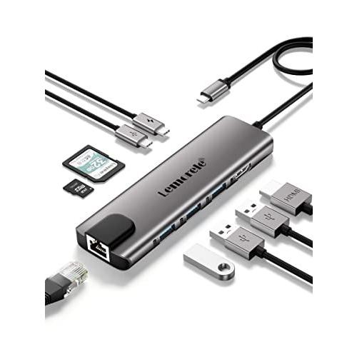 Lemorele USB C ハブ 9-in-1 usb Type-C HUB 4K@30Hz HDMI出力 イーサネット(1000Mb 平行輸入