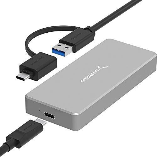 Sabrent USB 3.1 M.2 NVMe SSD用アルミ製外付けケース [グレー] (EC-NVME) 平行輸入