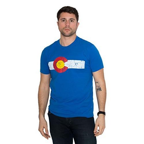 Ann Arbor T-shirt Co. レディース コロラド州の旗アンティーク調ユニセックスTシャツ/ヴィンテージLook Co デ 平行輸入