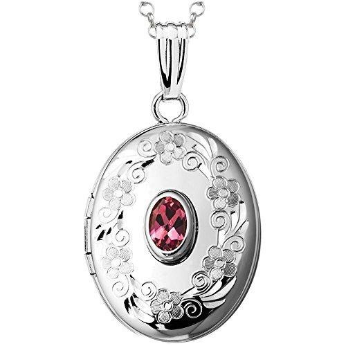 Finejewelers スターリングシルバー 誕生石 ロケットペンダントネックレス 平行輸入 平行輸入