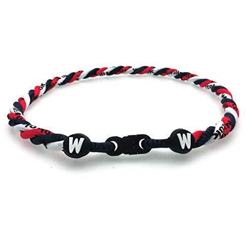 Willtok ボーイズジュエリーネックレス 編組野球スポーツロープネックレス ボーイズ メンズ トリプルツイスト 平行輸入 平行輸入