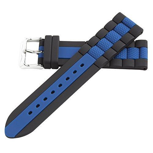 20?mmブルーSilicone Rubber Dive WatchバンドストラップFits Pebble Hadley Roma ms 平行輸入