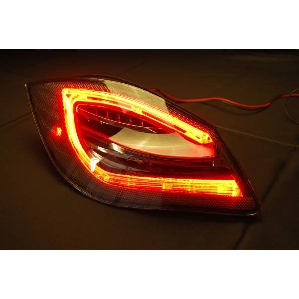 ポルシェ 987用ケイマン 09年~ 新型 LEDテールライト レッド・スモーク