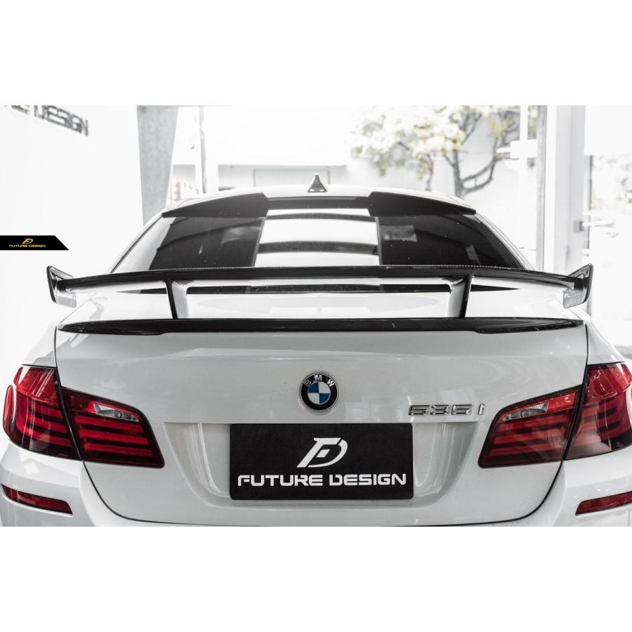 【売れ筋】 【FUTURE DESIGN】BMW 5シリーズ F10 セダン トランク用 GT リアウィング 本物Drycarbon ドライカーボン M パフォーマンス