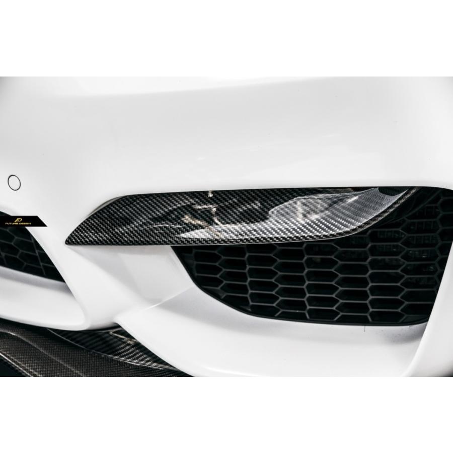 BMW F82 M4 フロントバンパー用カーボン カバー アイライン ダクト 