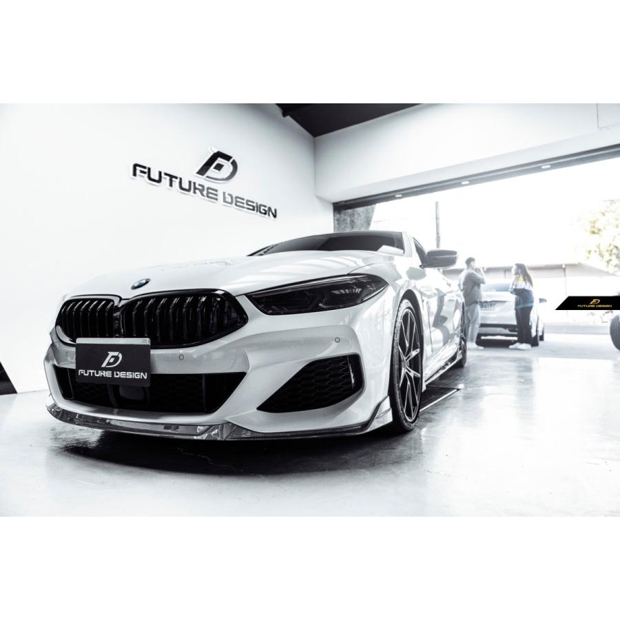 【値下げ⭕️】 【FUTURE DESIGN】BMW 8シリーズ G14 G15 Mスポーツ フロント用 リップスポイラー 本物DryCarbon ドライカーボン カスタム エアロ M パフォーマンス 840 850 【A3140572064】(112200円)