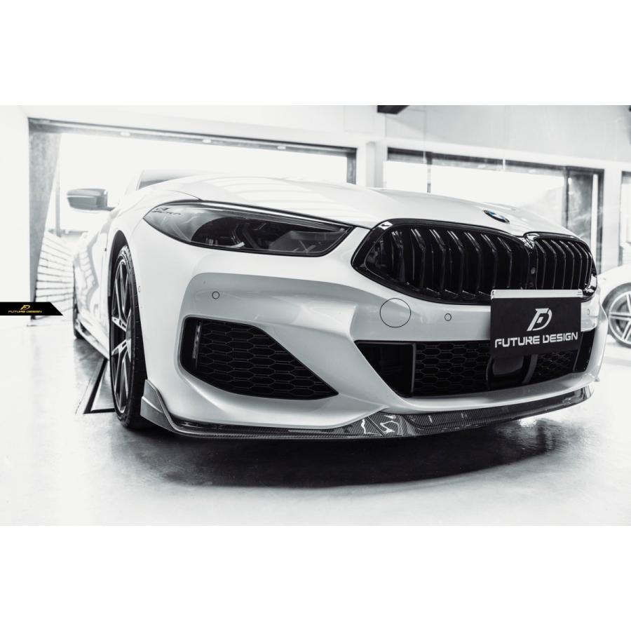 【値下げ⭕️】 【FUTURE DESIGN】BMW 8シリーズ G14 G15 Mスポーツ フロント用 リップスポイラー 本物DryCarbon ドライカーボン カスタム エアロ M パフォーマンス 840 850 【A3140572064】(112200円)