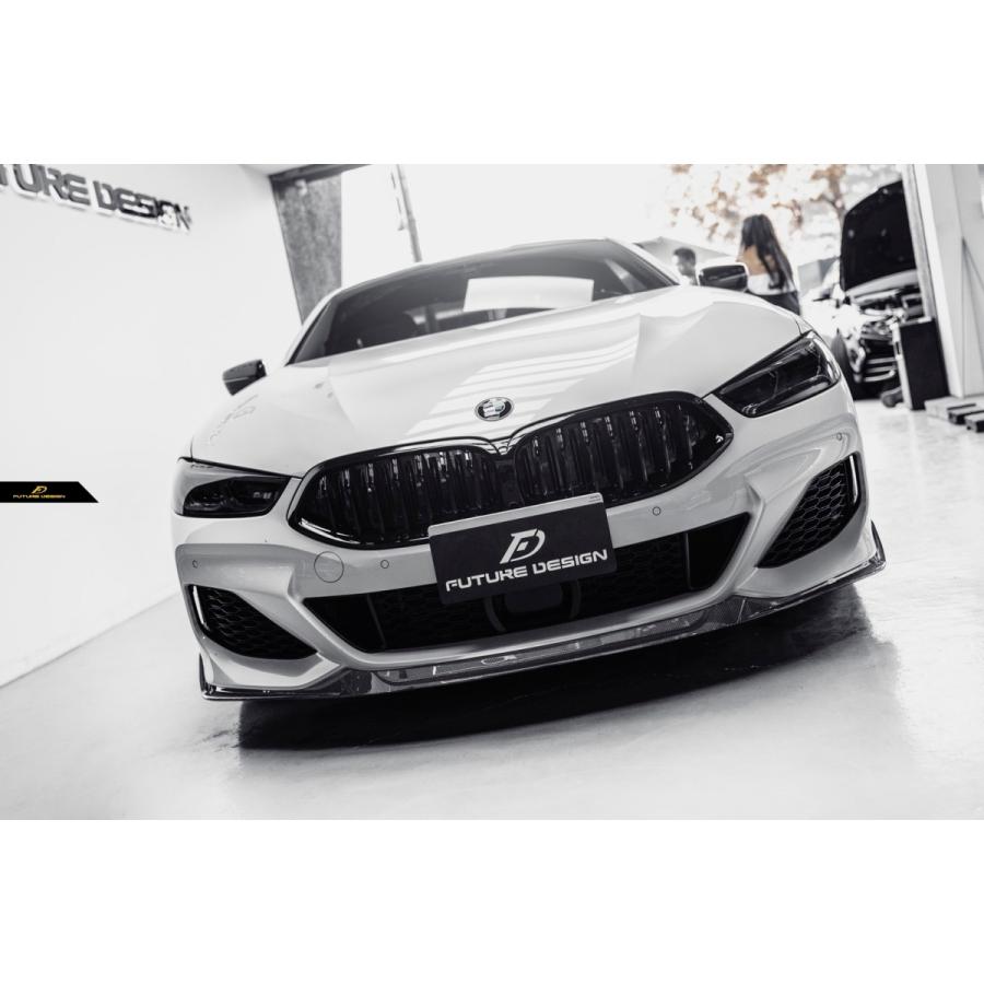 【値下げ⭕️】 【FUTURE DESIGN】BMW 8シリーズ G14 G15 Mスポーツ フロント用 リップスポイラー 本物DryCarbon ドライカーボン カスタム エアロ M パフォーマンス 840 850 【A3140572064】(112200円)