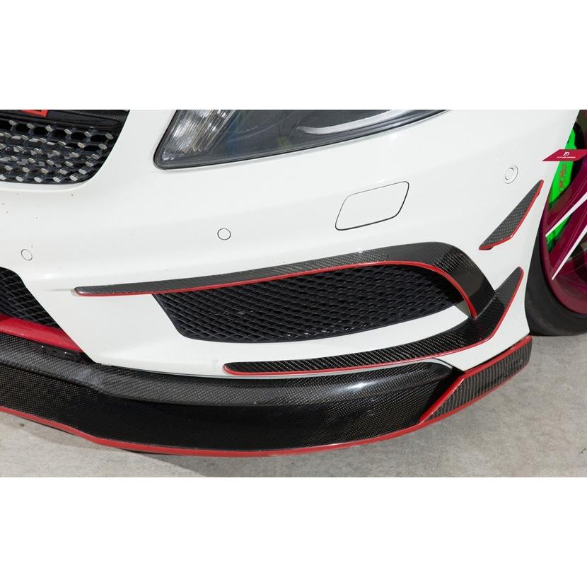 ベンツA180 W176ノーマルバンパー用カーボンリップスポイラー BENZ メルセデス ベンツ W176 Aクラス スポーツ 前期用 カーボン