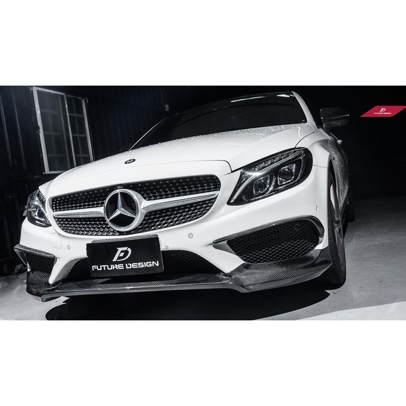 メルセデス・ベンツ Cクラス W205 フロントカーボンスポイラー BENZ メルセデス・ベンツ C-Class W205 AMGフロントバンパー用リップ