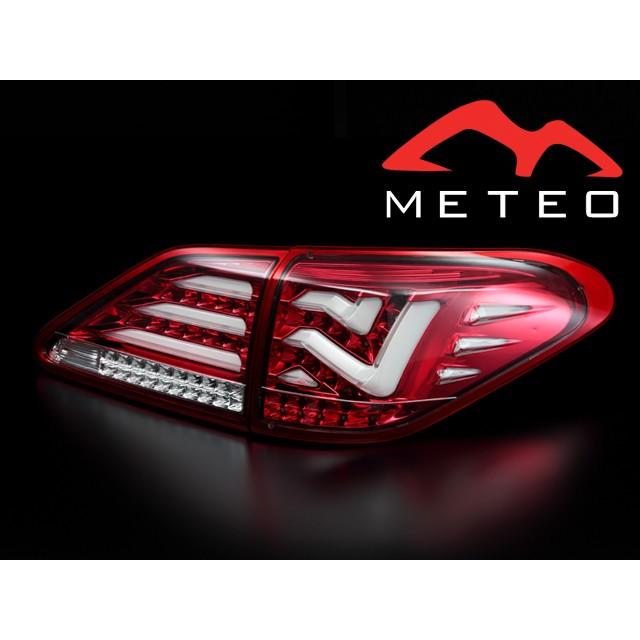 METEO レクサス 10系 RX270 RX350 RX450h LEDファイバー テールランプ クリア・レッドクローム 前期 後期 CR