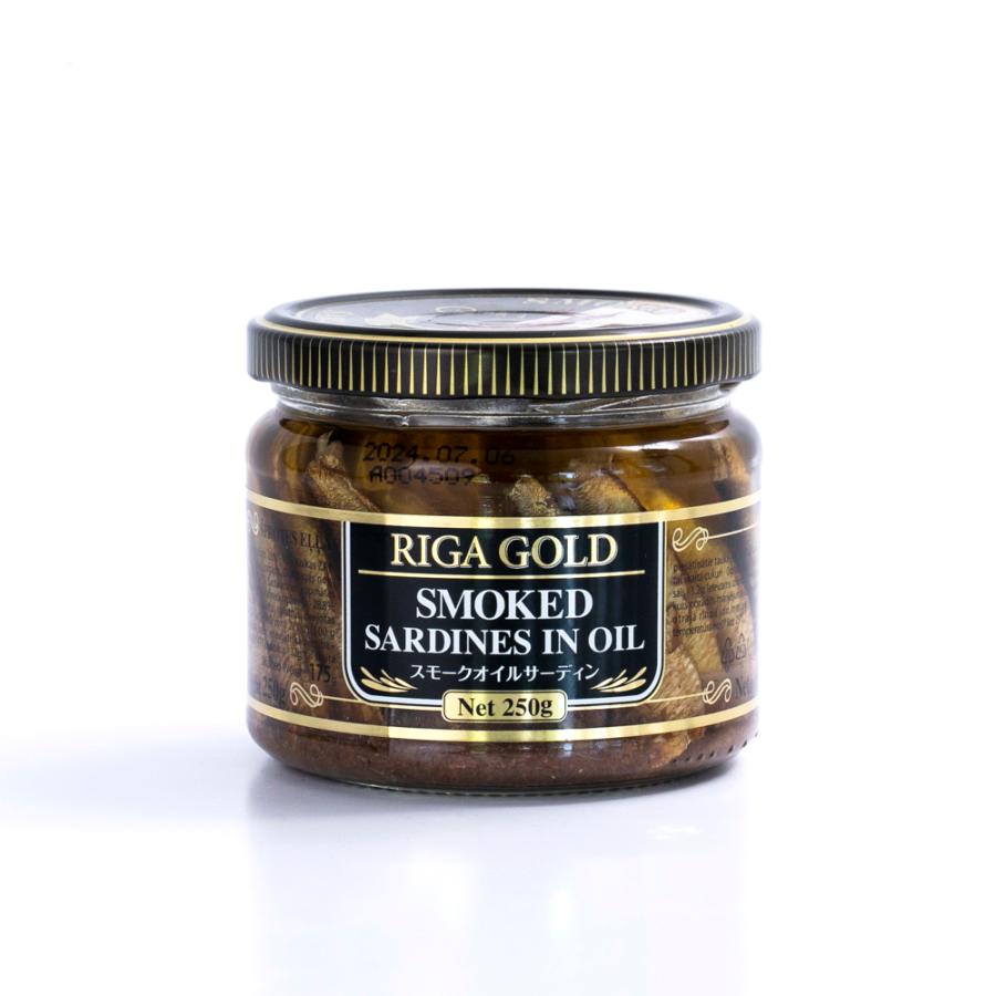 RIGA GOLD リガゴールド スモークオイルサーディン 250g(固形量 RIGA GOLD リガゴールド スモークオイルサーディン 250g(固形量