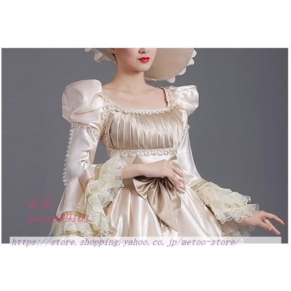 クリスマスファッション ロングドレス お姫様ドレス 演奏会 舞台衣装 イベント プリンセスライン ワンピース 帽子付き 貴族風 パフスリーブ 中世 ヨーロッパ プリンセスライン サイズ M Demolition Training